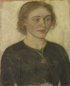 Portraet Af Ida Hammershoi by Vilhelm Hammershoi
