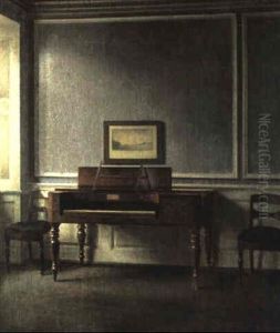 The Music Room by Vilhelm Hammershoi