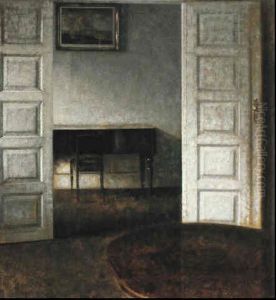 An Interior by Vilhelm Hammershoi