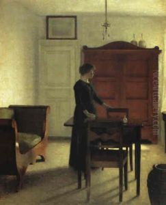 Sollys I Stuen by Vilhelm Hammershoi