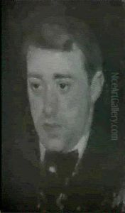 Portraet Af Komponisten Fini Henriques by Vilhelm Hammershoi