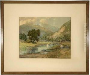 Oak Tree Near A Stream In A San Gabriel Landscape by Helen Johnston Balfour