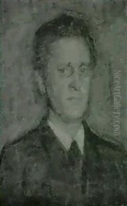 Portraet Af Tandlaege Alfred Bramsen, Studie Til Ovenstaendeuden Haender