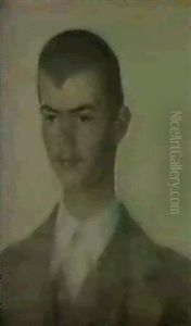 Svend Hammershoi, 19 Ar Gammel. Brystbillede. Halv Profil Mod Venstre by Vilhelm Hammershoi