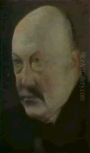 Portraet Af Arkitekt Thorvald Bindesboll 55 Ar Gammel