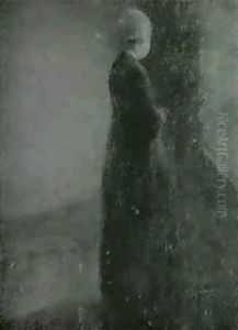En Gammel Kone Star Ved Vinduet by Vilhelm Hammershoi
