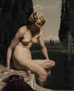 Beim Bade by Peter von Hamme-Voitus