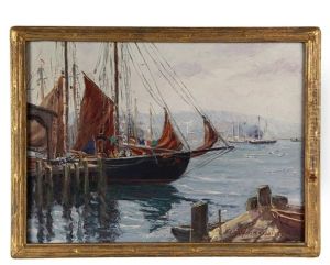 Schooner At Dock