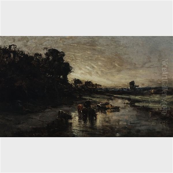 Cattle In Stream - view 1