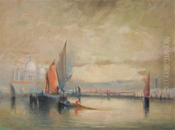 Untitled (sailboats In A Pink Sunset) - view 1