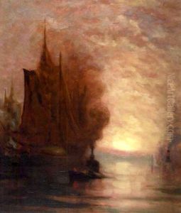 Steamer And Tugs
