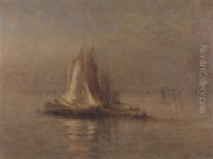 Fishing Boats At Sea by John A. Hammond