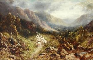Sheep On A Rocky Mountain Pass