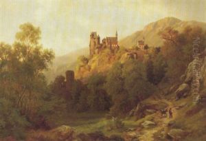 Landschaft Mit Burg Und Kapellen