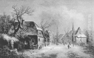 Ancient Street Scene, Winter Ancient Street Scene, Winter