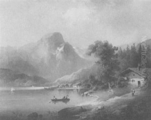Gebirgssee Mit Staffagen by Guido Hampe