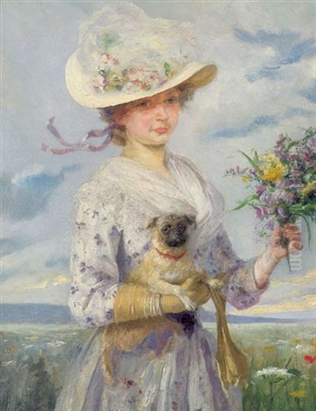 Selbstbildnis Der Kunstlerin Mit Hundchen - view 1