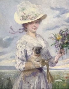 Picking Flowers In A Summer Meadow by Charlotte Hampel
