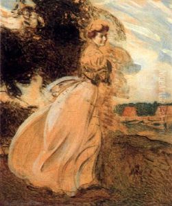 A Young Woman In A Landscape A Young Woman In A Landscape