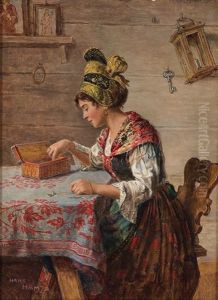 Madchen In Tracht by Hans Hamza
