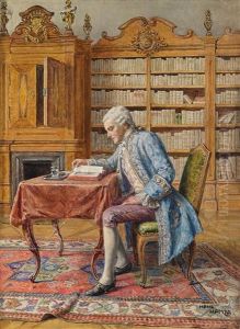 In Der Bibliothek by Hans Hamza