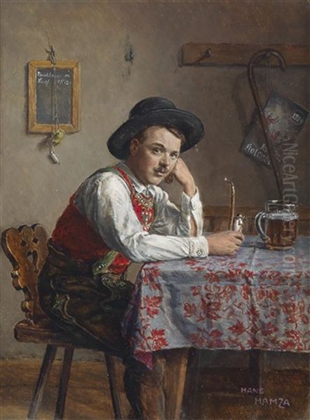 Der Pfeifenraucher (+ Die Briefleserin In Bauerlichem Interieur; Pair) - view 1