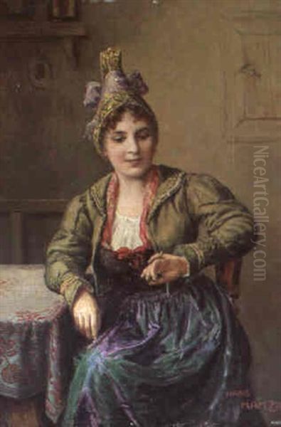 Frau In Nieder"sterreichischer Tracht - view 1