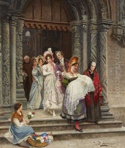 The Christening Party by Johann Hamza
