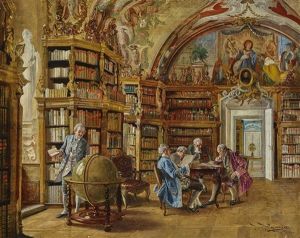 Library Scene by Johann Hamza