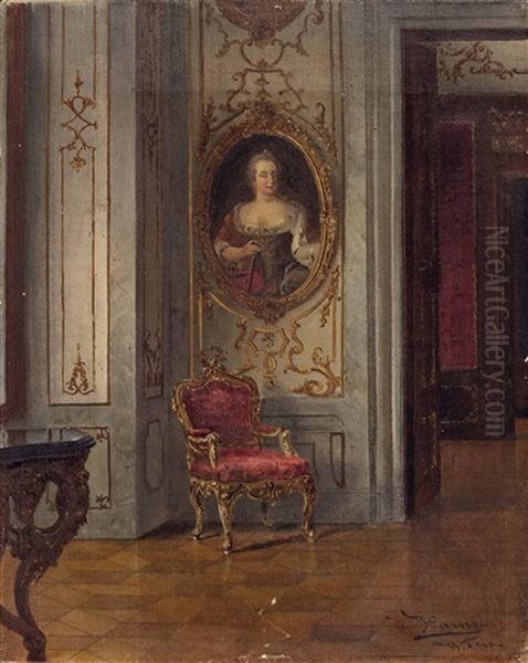 Interieur Mit Portratbild (kaiserin Maria Theresia) - view 1