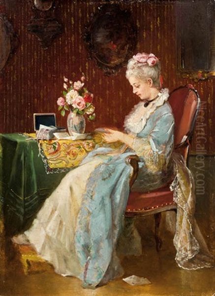 Elegante Dame Im Lehnstuhl - view 1