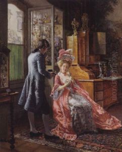 Beim Kunsthandler by Johann Hamza