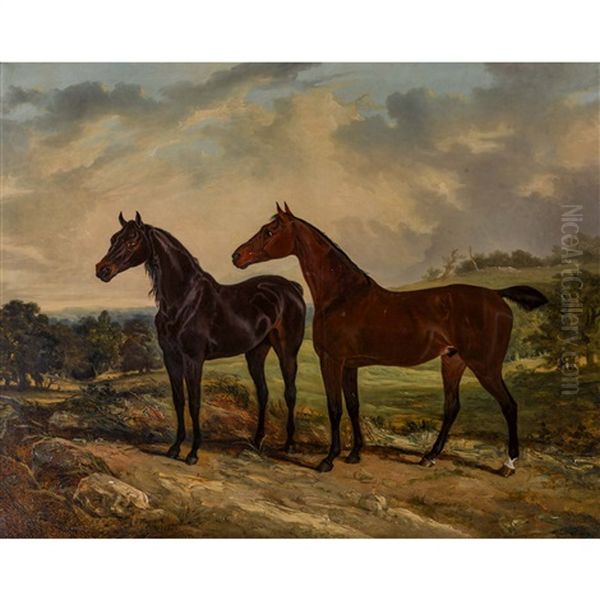 Two Horses In A Landscape - view 1