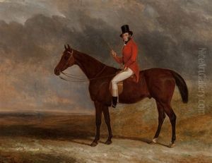 Gentleman On His Hunter In A Landscape, 1844 by Charles Hancock