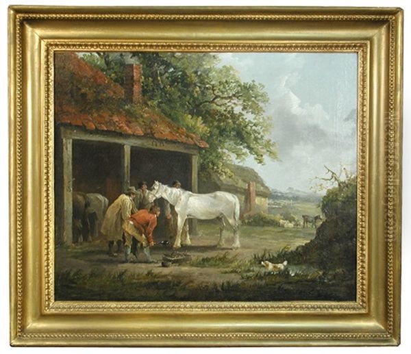 At The Blacksmith's Shop by Thomas Hand