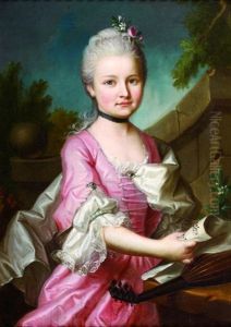 Portrait D'une Jeune Musicienne by Emmanuel Jakob Handmann