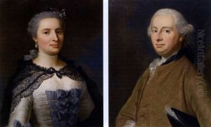 Bildnis Der Margarethe Frisching-frisching (+ Bildnis Ihres Ehemannes Johann Rudolf Frisching; Pair)