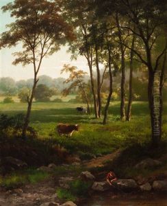 Angler By The Stream by Louwrens Hanedoes