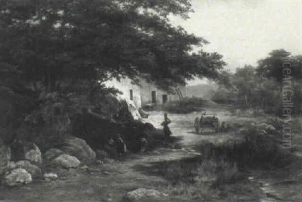A Landscape With Women Laundering In A Stream - view 1