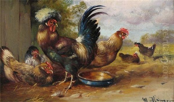 Chickens In A Farmyard - view 1