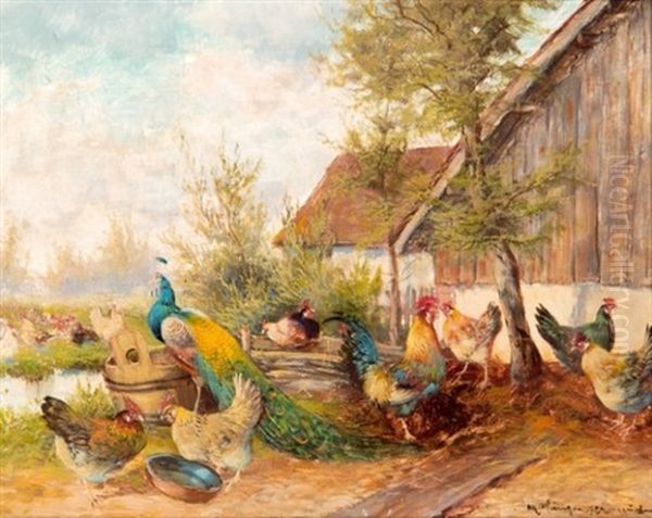 Huhnerhof Mit Pfau - view 1