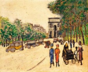 Boulevard In Paris by Rezso Balint