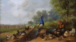 Feldlandschaft Mit Federvieh by Max Josef Haenger Sr.