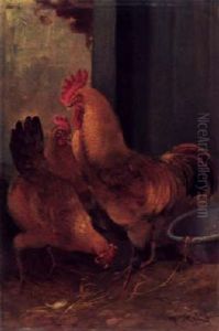 Auf Dem Huhnerhof by Max Josef Haenger Sr.
