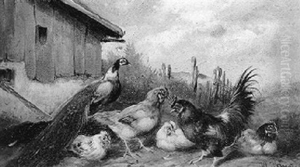 Huhnerhof Mit Pfau - view 1
