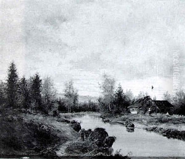 Bauerngehoft In Waldlandschaft - view 1