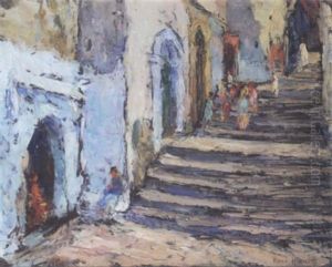 Rue En Escaliers Dans La Casbah Rue En Escaliers Dans La Casbah