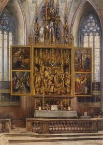 Blick Auf Den Pacheraltar In St. Wolfgang by Alois Hanisch