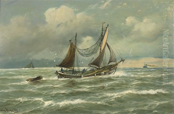 Fischerboot Auf Bewegter See - view 1