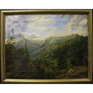 Couple Resting In A Mountain Vista